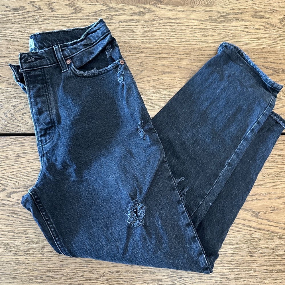 Abercrombie Dad High Rise Black Jeans
